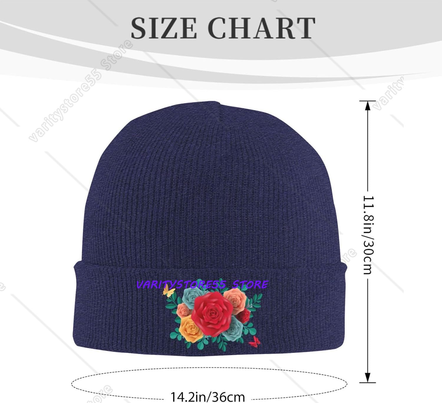 Colorful Roses Beanie for Men  - Beanie Cuffed Knit ulasan dan harga