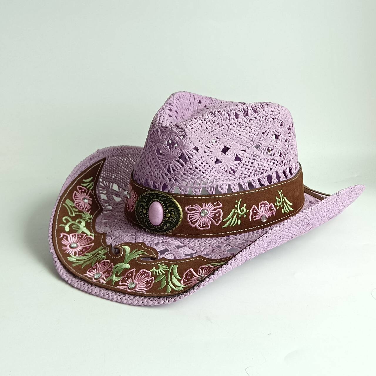 Women Hollow Crochet Western C - Cowboy Hat Straw ulasan dan harga