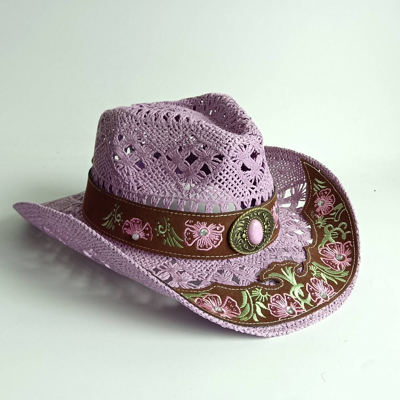 Women Hollow Crochet Western C - Cowboy Hat Straw ulasan dan harga