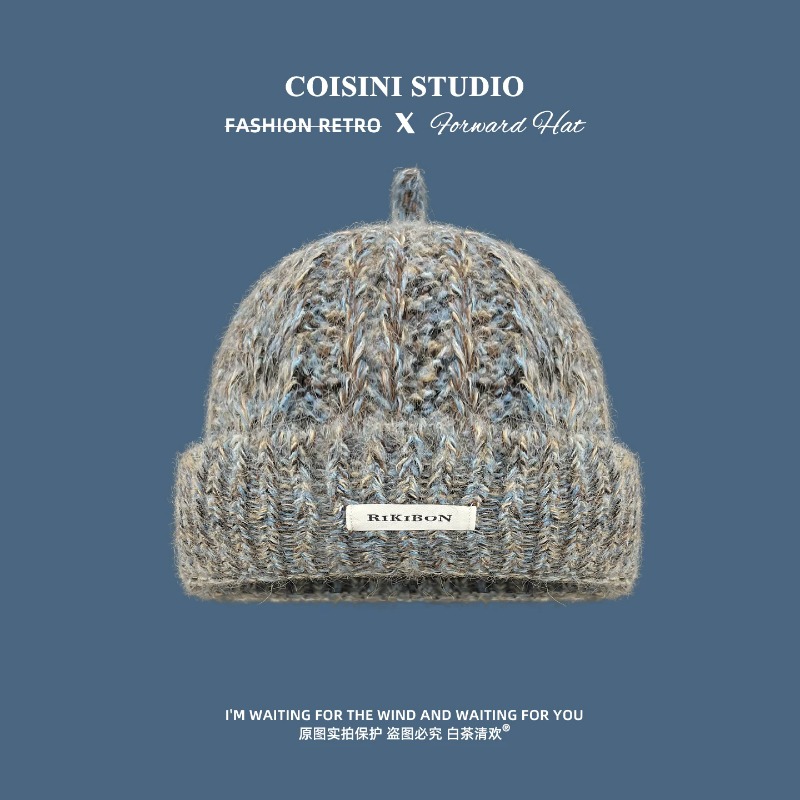 Korean Style Small Top Knot Kn - Beanie Cuffed Knit ulasan dan harga
