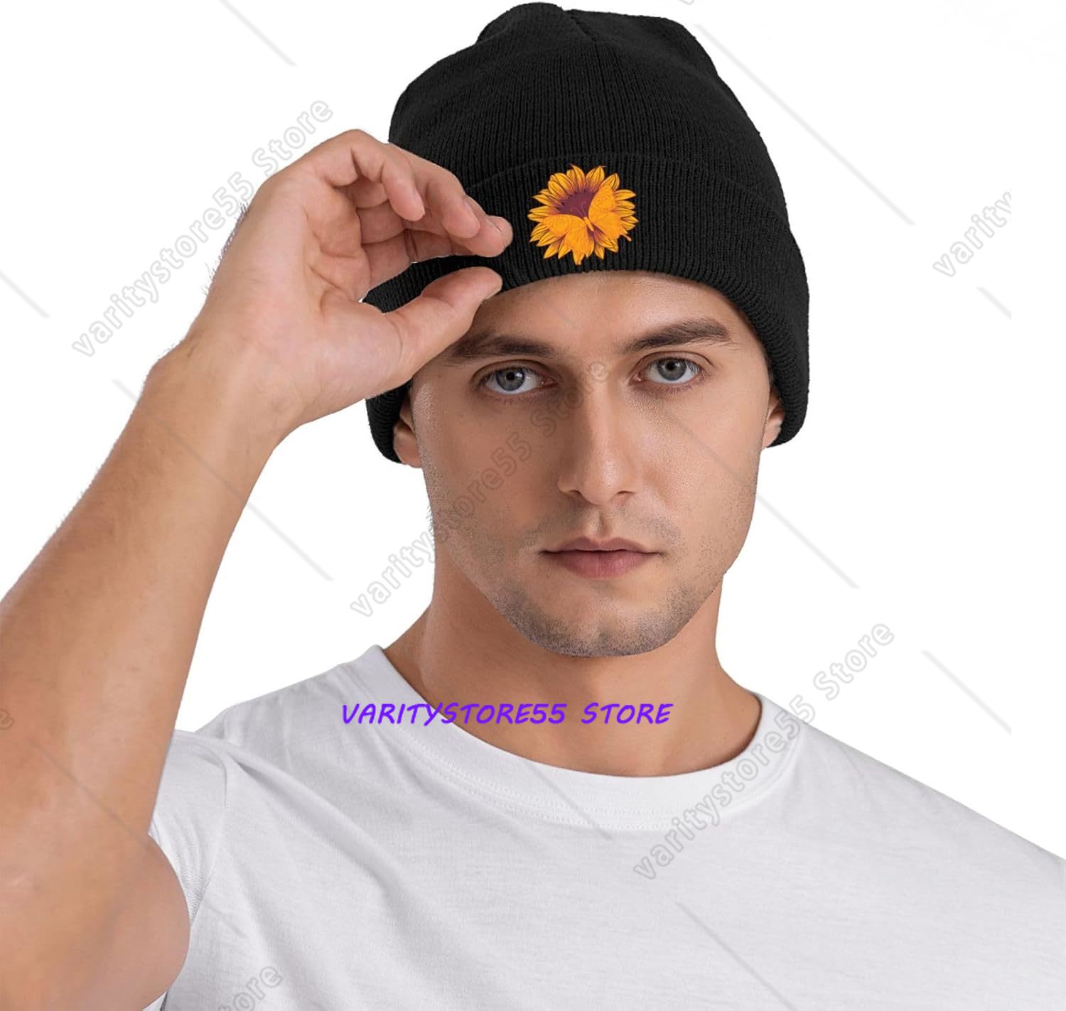 Sunflower Butterfly Knit Beani - Beanie Cuffed Knit ulasan dan harga