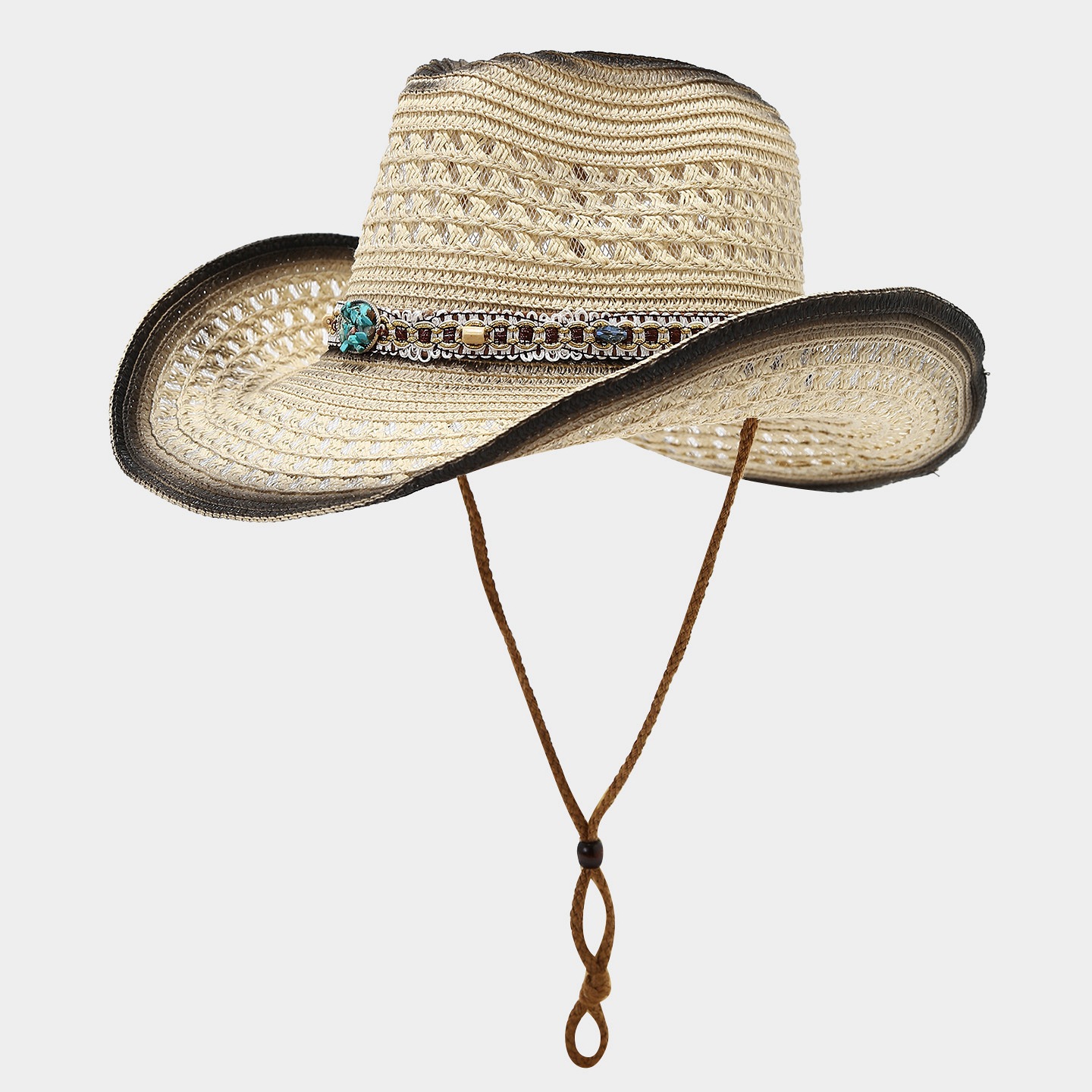 Vintage Wide Brim Straw Cowboy - Cowboy Hat Straw ulasan dan harga