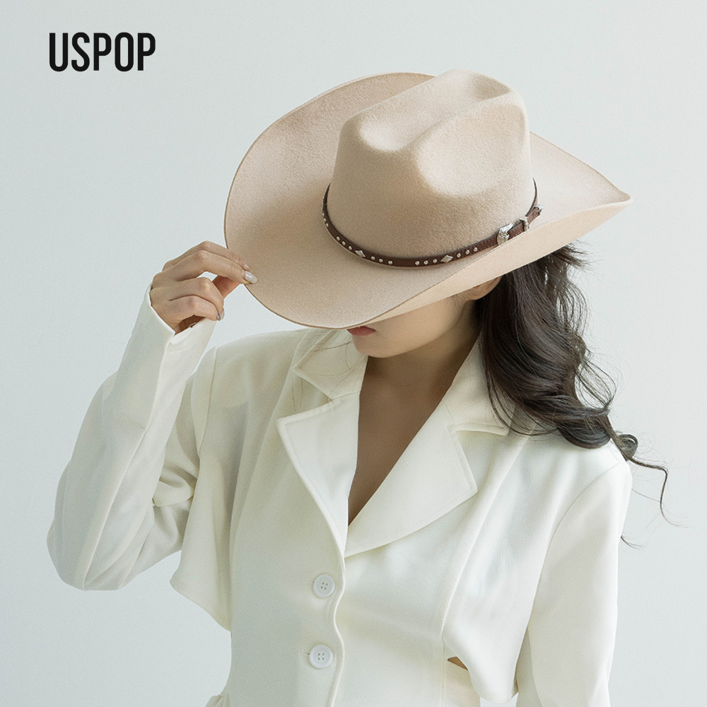 USPOP Wool Cowboy Hat with Stu - Cowboy Hat Straw ulasan dan harga